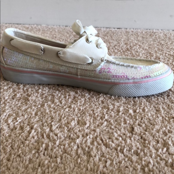 Sperry Top-Sider Bahama white sequin shoes - Picture 6 of 8